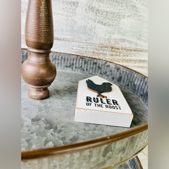 *Ruler of the Roost Wooden House Shaped Shelf Sitter - Picture 11 of 14